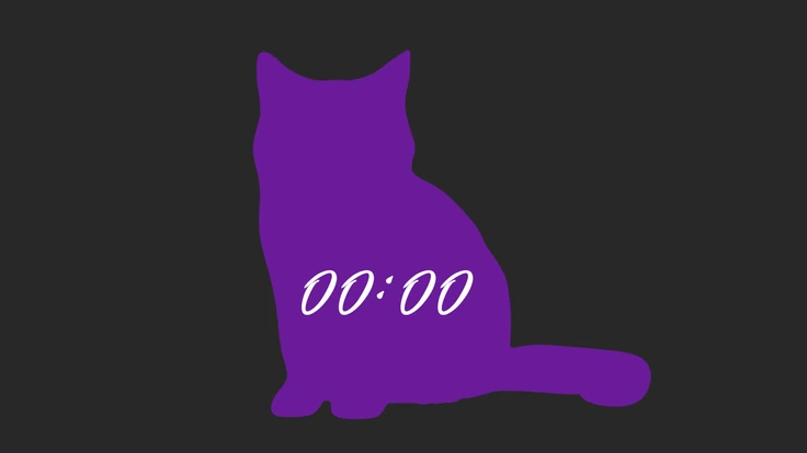 おすわり猫デジタル時計