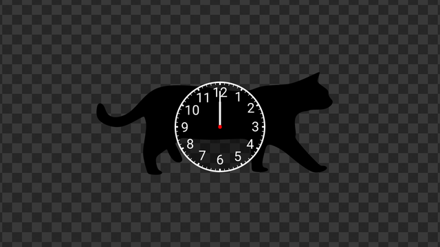 猫シルエットタイマー＆時計（全6種） プレビュー